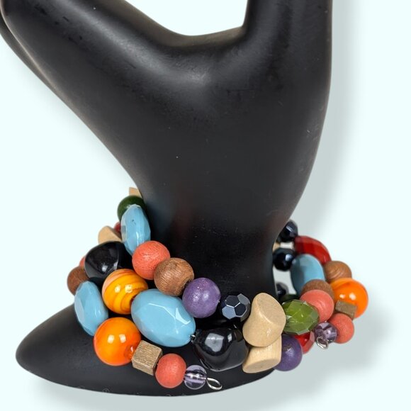 (2/$20) Colourful Beaded Memory Bracelet - Picture 2 of 4